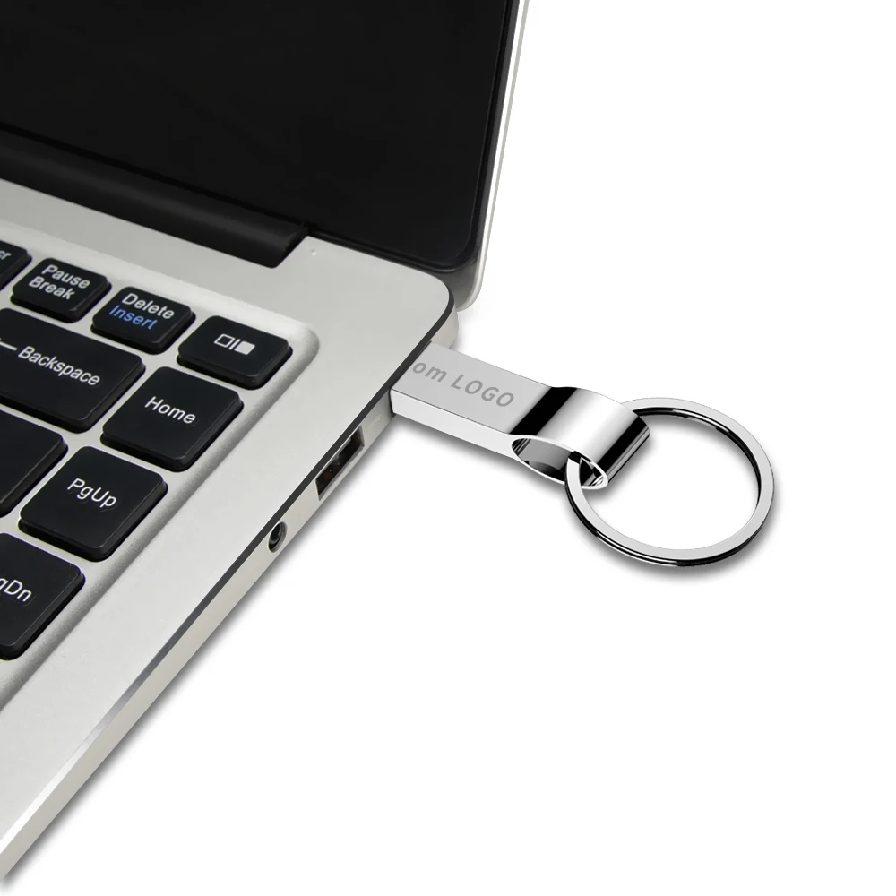 Usb флеш-накопитель, серебристый usb 3,0, металлическая флешка, 128 ГБ, 64 ГБ, 32 ГБ, 16 ГБ, 8 ГБ, 4 Гб, usb карта памяти, брелок, флешка, бесплатный логотип на заказ