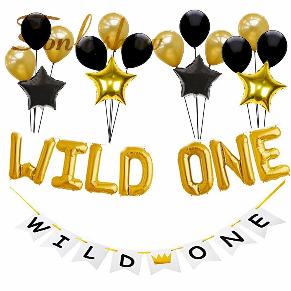 WILD ONE день рождения воздушный шар вечерние воздушные шары из фольги в форме