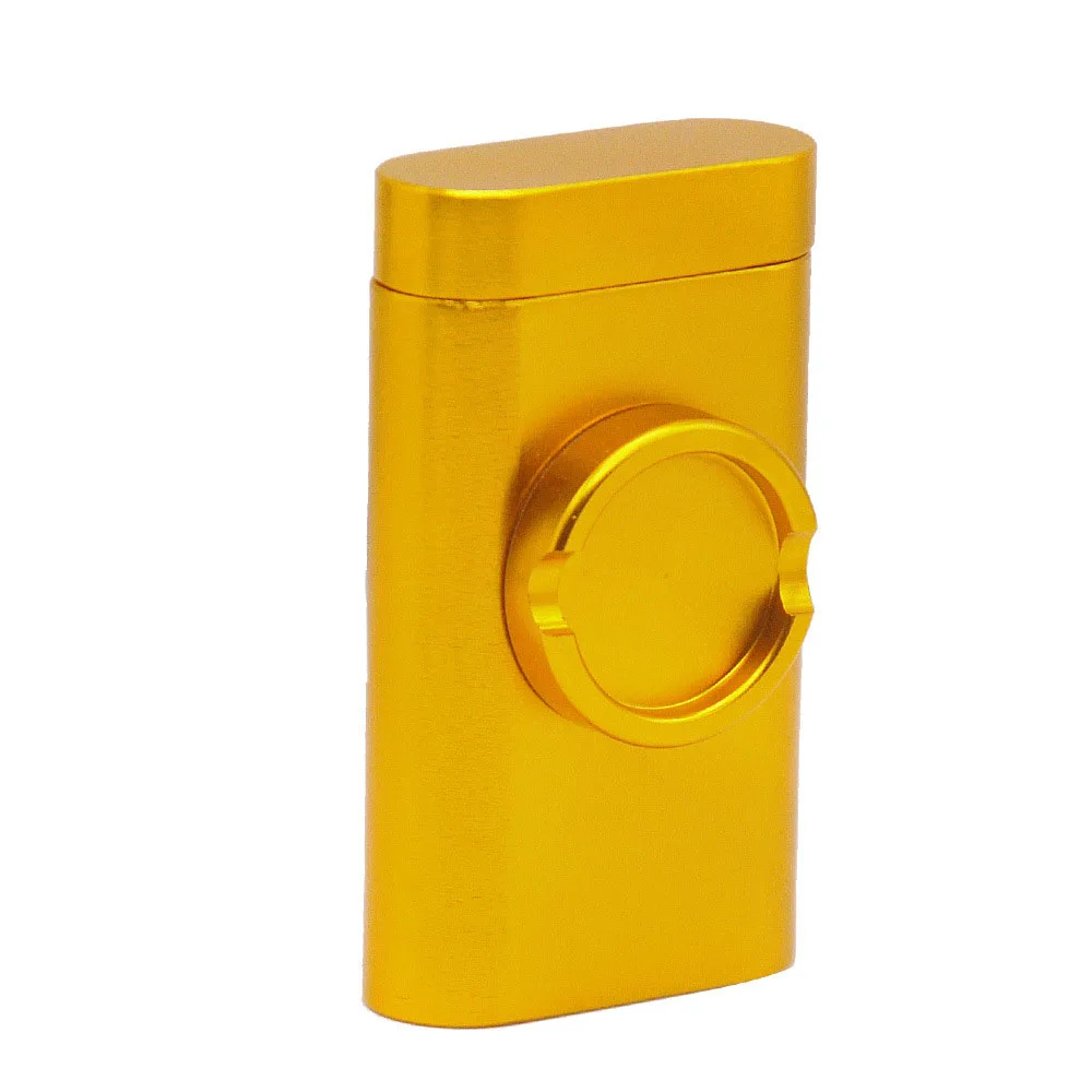 Золотой Cosy Moment алюминиевый кейс для сигар с точильщиком Pinch Hitter& Grinder Combo Dugout трубный корпус с табачным футляром для хранения YJ501 - Цвет: Золотой