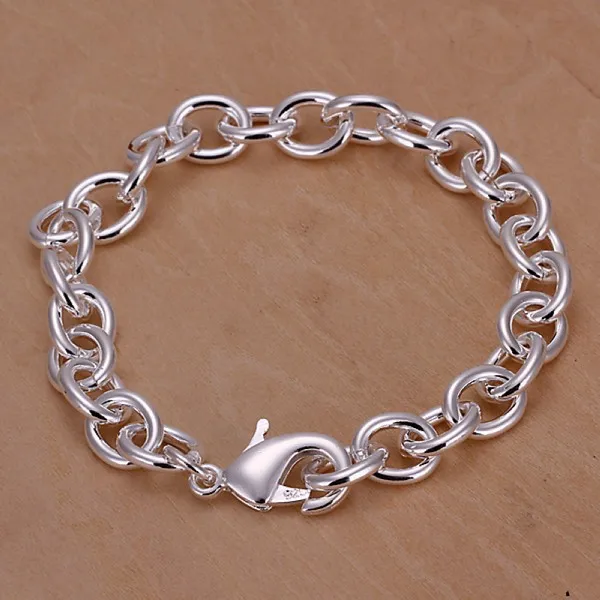 New Wholesale High Quality Fashion jewelry 925 Sterling Silver Shrimp buckle bracelet coarse / bangle Free shipping H089 | Украшения и
