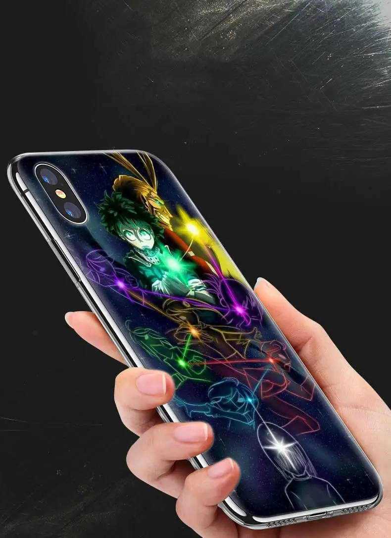 Прозрачный чехол my hero Academy для Apple iPhone 7 8 Plus 6 6s Plus 5 5S X XR XS MAX TPU мягкие чехлы Coque