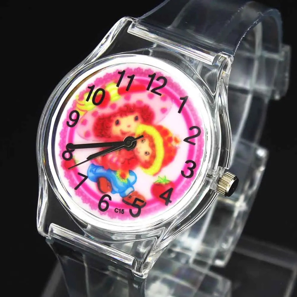 Часы Детские кварцевые с клубничным принтом Мультяшные украшения для мальчиков