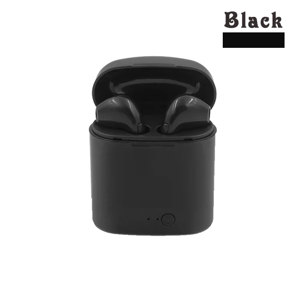 Черный Близнецы истинные беспроводные наушники Мини Bluetooth V4.2 DER стерео спортивные наушники для iPhone X 8 Note8 для всех смартфонов - Цвет: Черный