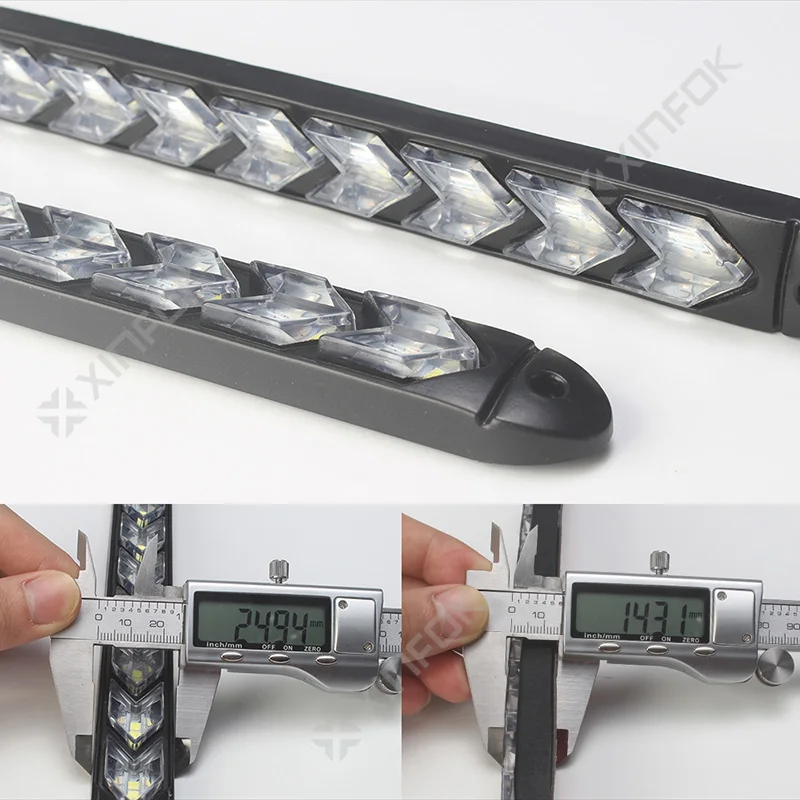 Из 2 предметов автомобиля светодиодный DRL полосы DC 12V Габаритные огни с желтым