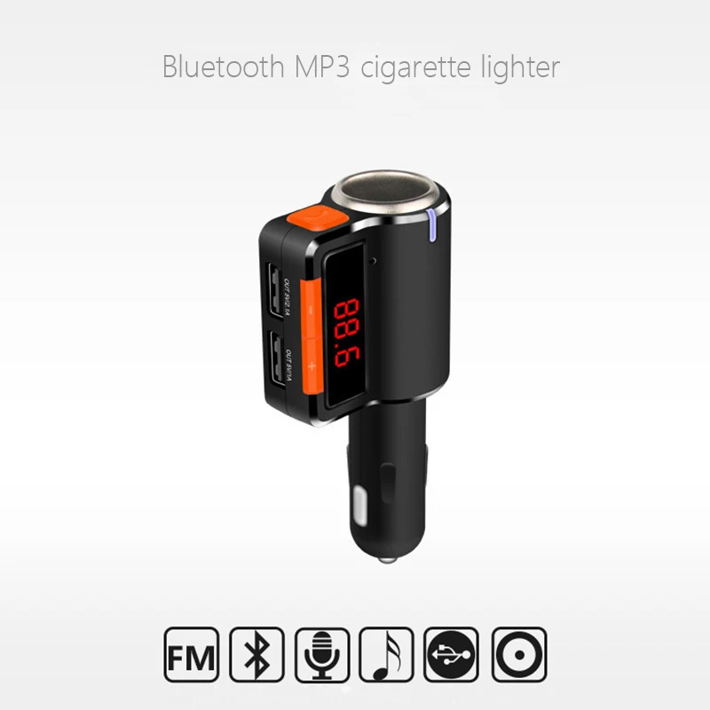 Двойное автомобильное зарядное устройство для мобильного телефона FM передатчик