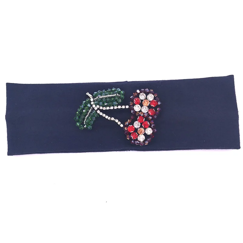 Casual Summer Cherry diamonds Headbands Turban For Girls Baby Kids Childs Thin Cotton Hairbands Headwear Sport School Head bands | Детская