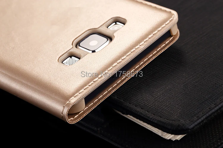 Роскошный оригинальный кожаный чехол книжка с окошком для Samsung Galaxy A3 A300 A3000 A300F