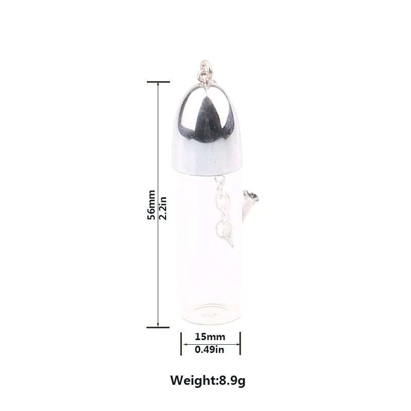 6 шт./упак. 56 мм стеклянный дозатор для снэппинга с металлической ложкой контейнер