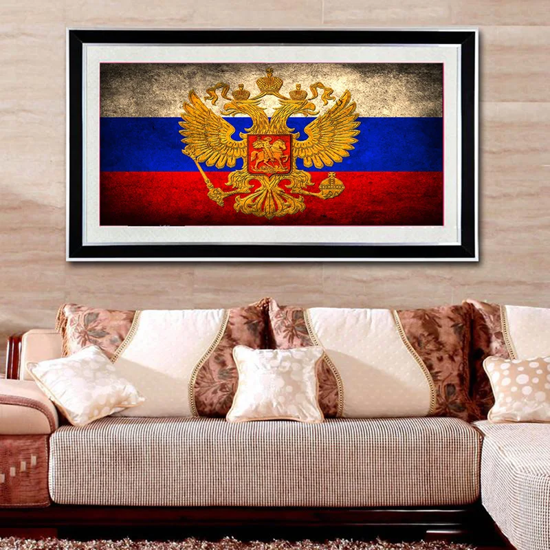 DUOYISHANG 5D DIY винтажная картина с российским флагом и алмазной вышивкой полностью