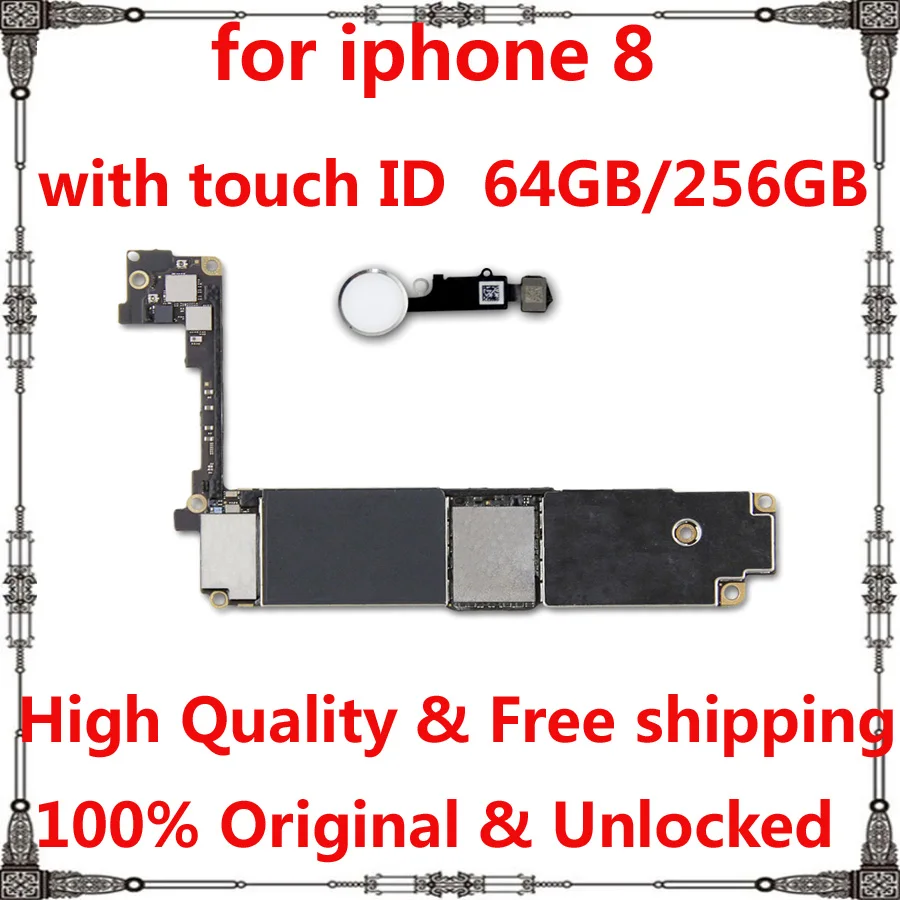 

Высококачественная протестированная материнская плата для iphone 8, 64 ГБ, 256 ГБ, оригинальная Заводская разблокировка, полные чипы, материнская...