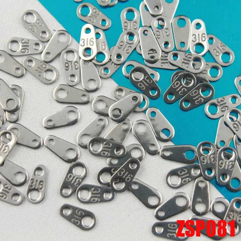 Одностороннее ожерелье марки &quot316&quot из нержавеющей стали этикетки браслет