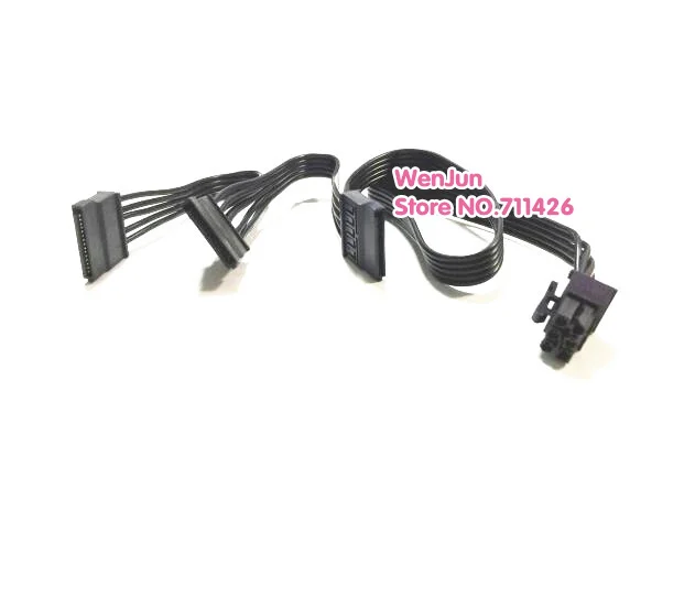 High Quality 40cm black 6pin Male 1 to 3 SATA 15pin Modualr Power Cable for Corsair AX650 AX750 AX850 series | Компьютеры и офис