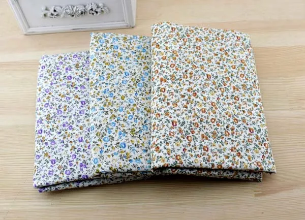 3 цвета однотонная хлопковая ткань с цветочным принтом 100% хлопок домашний