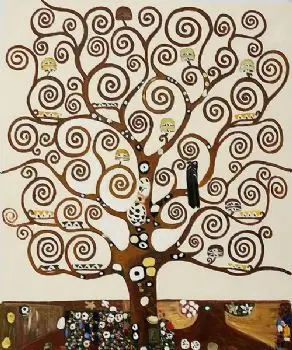 

Hand Painted Tree of Life III-Gustav Klimt oil painting-Floral Canvas Wall Pictures for Living Rooms