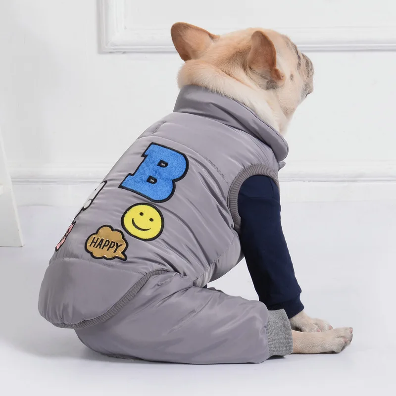 [MPK Dog зимняя одежда] пуховик для французских бульдогов 2 предмета с топом и