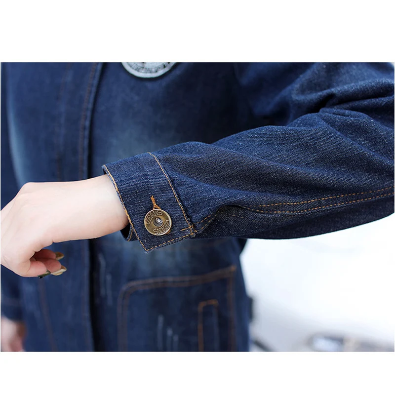 Для женщин Новинка 2017 года Пальто для будущих мам осень плюс Размеры джинсовая