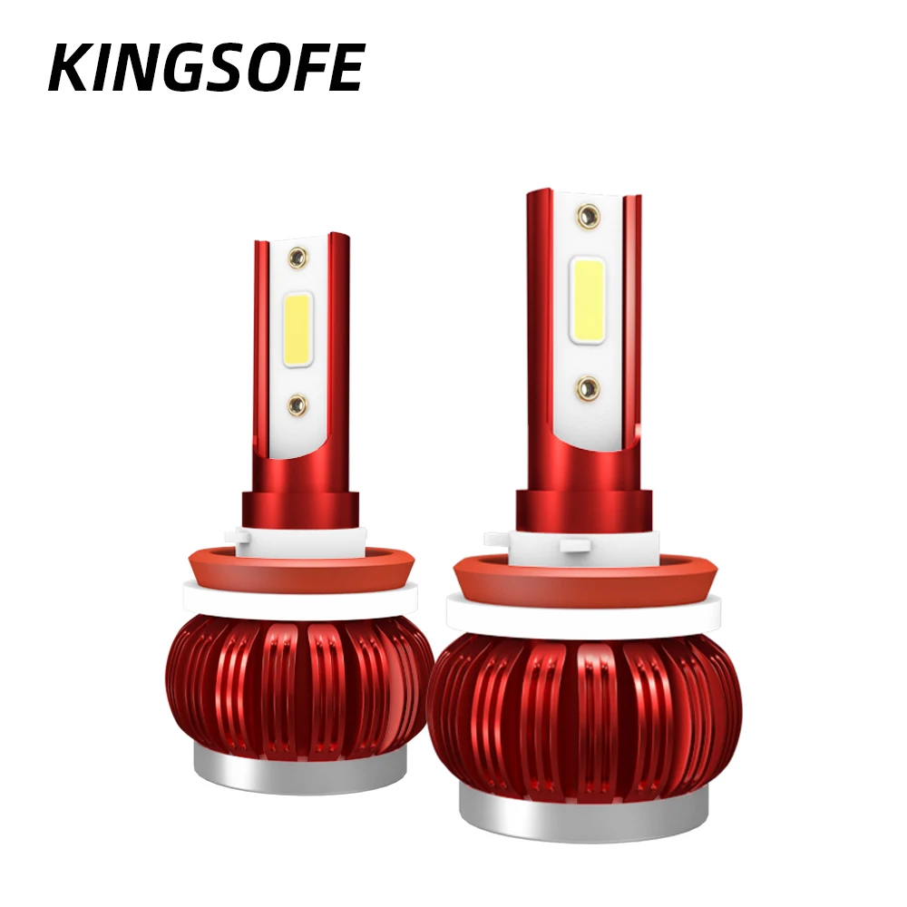 2 шт. KINGSOFE 2x K1 светодиодная Автомобильная фара COB лучевая лампа LED H1/H4/H7/H11/9005/9006 26000LM