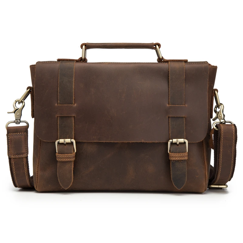 Men Oil Waxy Leather Antique Design Business Briefcase Laptop Document Case Fashion Attache Messenger Bag Tote Portfolio 2032-2