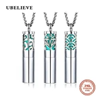 Кулон из нержавеющей стали 316L, круглый диффузор эфирного масла, ожерелье, круглые ожерелья и подвески для женщин с бесплатной войлочной подушкой