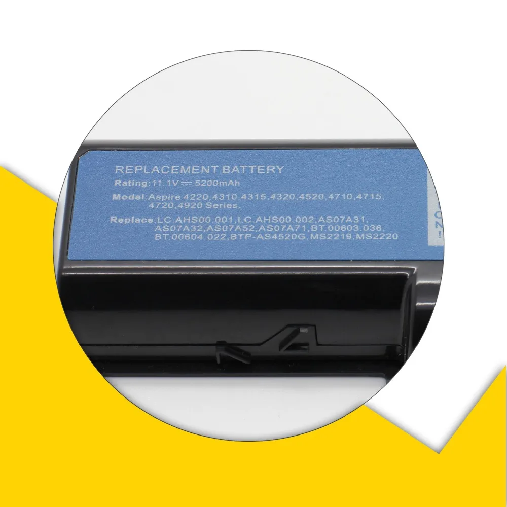 6 Cell 11 1 В 5200 мАч Ёмкость ноутбука Батарея Замена для ACER Aspire 4220 4230 4235 4240 4320 4330 4332 4336