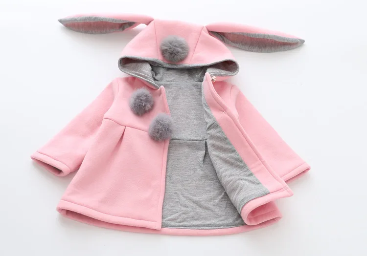 

Cute Rabbit Ear Hooded Girls Coat New Spring Autumn Children Jackets Rabbit Air Kids Coats Girl jacket Girls Clothing SIZE;9M-5T