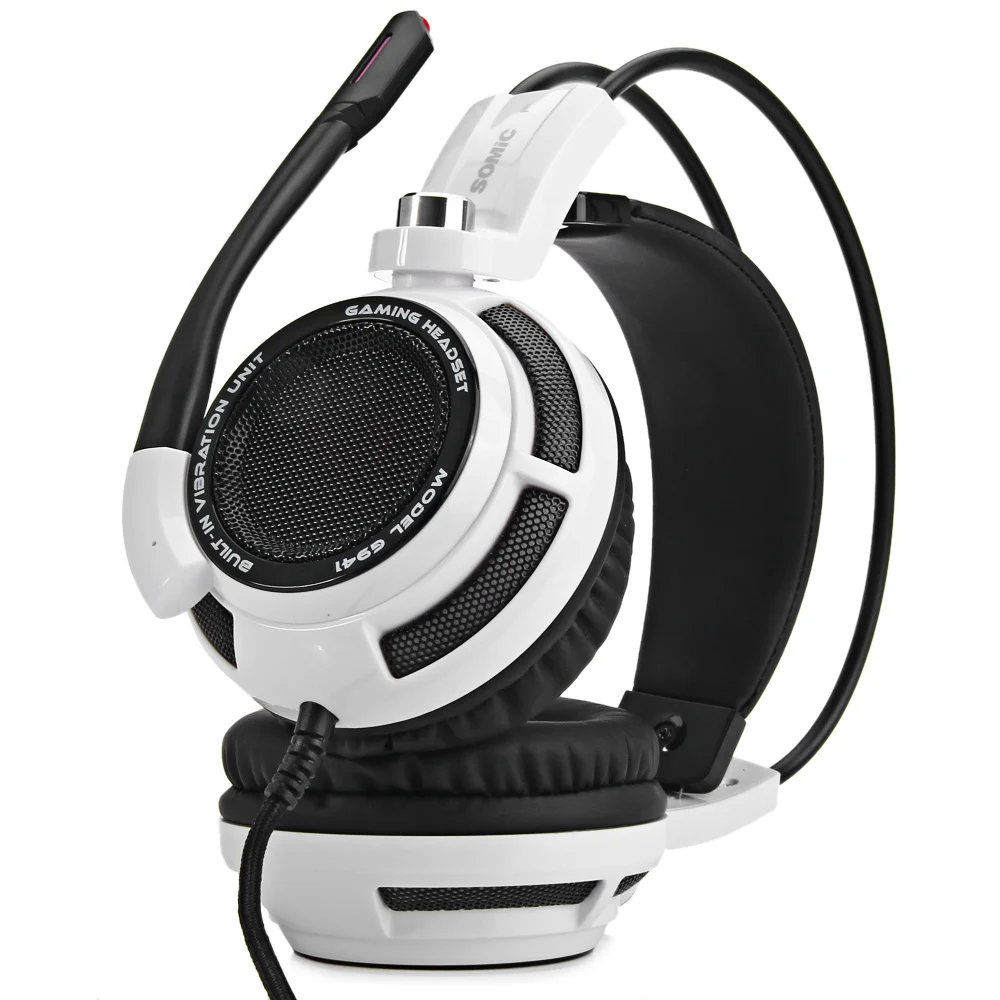 Somic G941 7,1 звук вибрации игровая гарнитура стерео Бас шумоподавление наушники с микрофоном светодиодный светильник USB разъем для ПК Игр