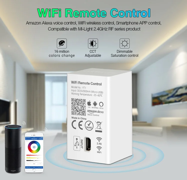 USB Led Wi-Fi беспроводной пульт дистанционного управления Управление Amazon Alexa Голосовое управление смартфон 4G GSM приложение Управление Совместимость Mi светильник 2,4 г RF продукт серии 5V
