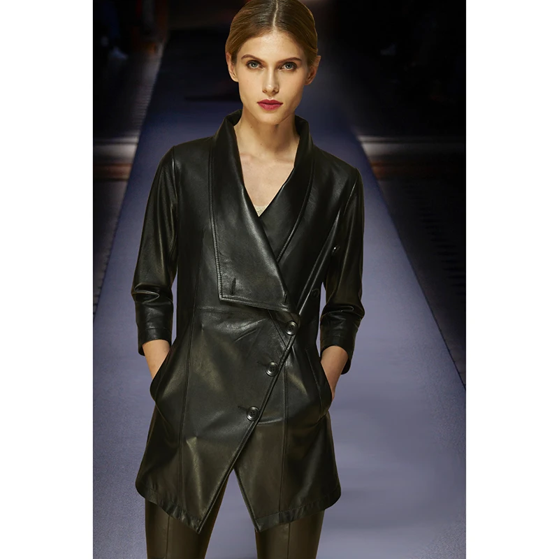 Женская короткая мотоциклетная куртка из ПУ кожи на молнии|Кожаные куртки| |