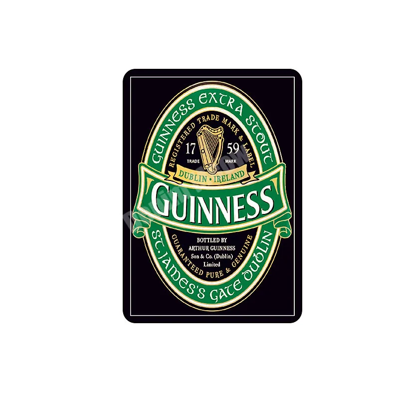 Guinness Time винтажная металлическая жестяная декоративная тарелка для бара, паба, клуба, пива, рекламная тарелка, Настенная Наклейка для вина, домашний декор N275