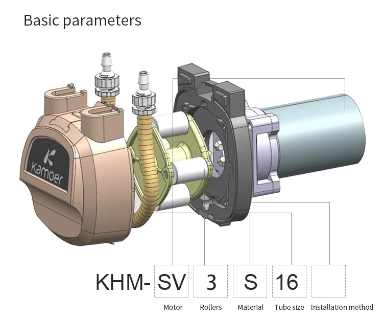 Kamoer KHM 12 V/24 V Перистальтический водяной насос с кремнием/трубка norprene поддержка для самовсасывания