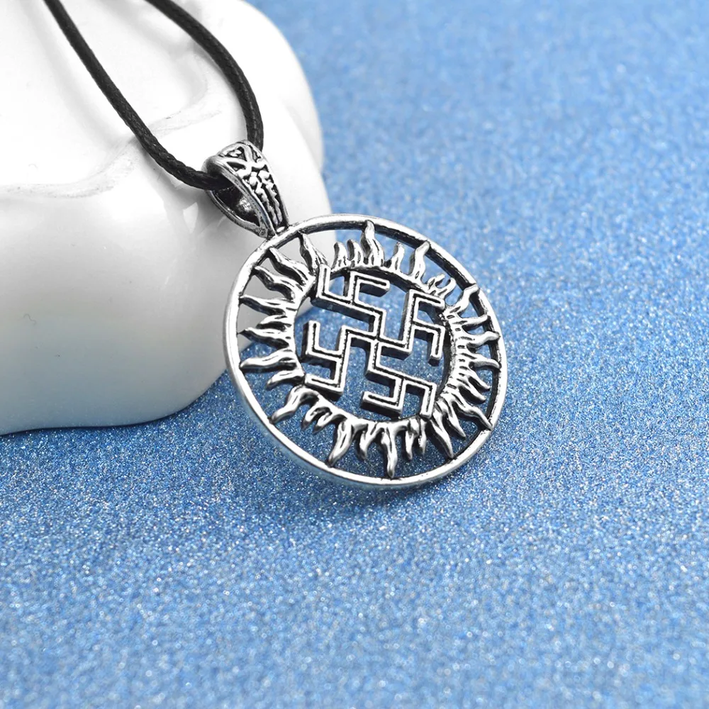 Viking кулон Valknut мужское ожерелье для женщин круглый языческих религиозных мужчина
