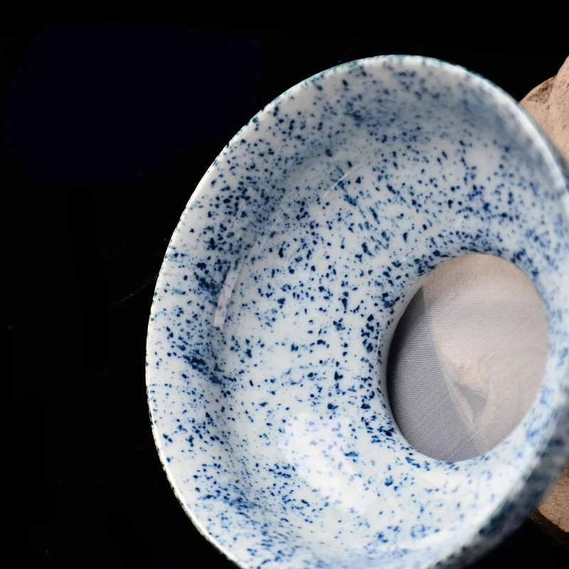 Винтажные голубые и белые фарфоровые чайные ситечки Цзиндэчжэнь китайские