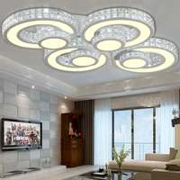 modern creative ring space crystal ceiling light home led living room bedroom commercial places ceiling lamps lighting fixture