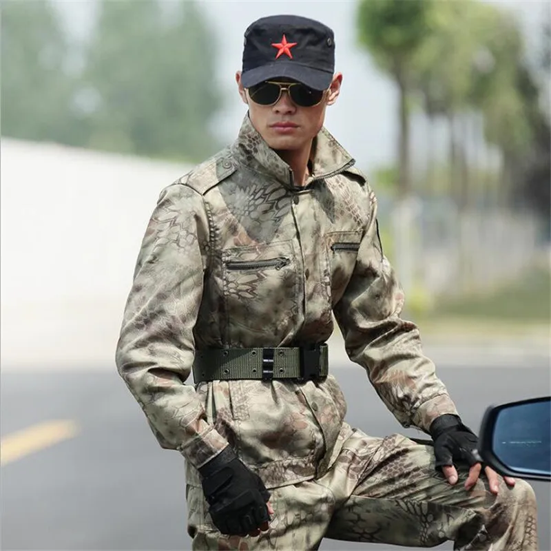 Уличная армейская военная форма набор тактических брюк карго камуфляжная куртка