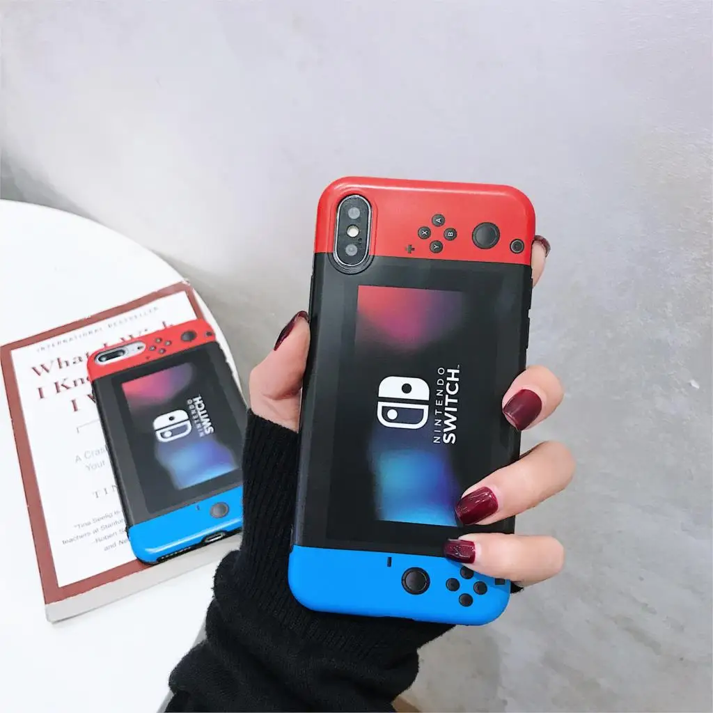 Забавный мягкий чехол из ТПУ для iPhone 7 8 Plus X 6 6s игровой автомат nintendo switch