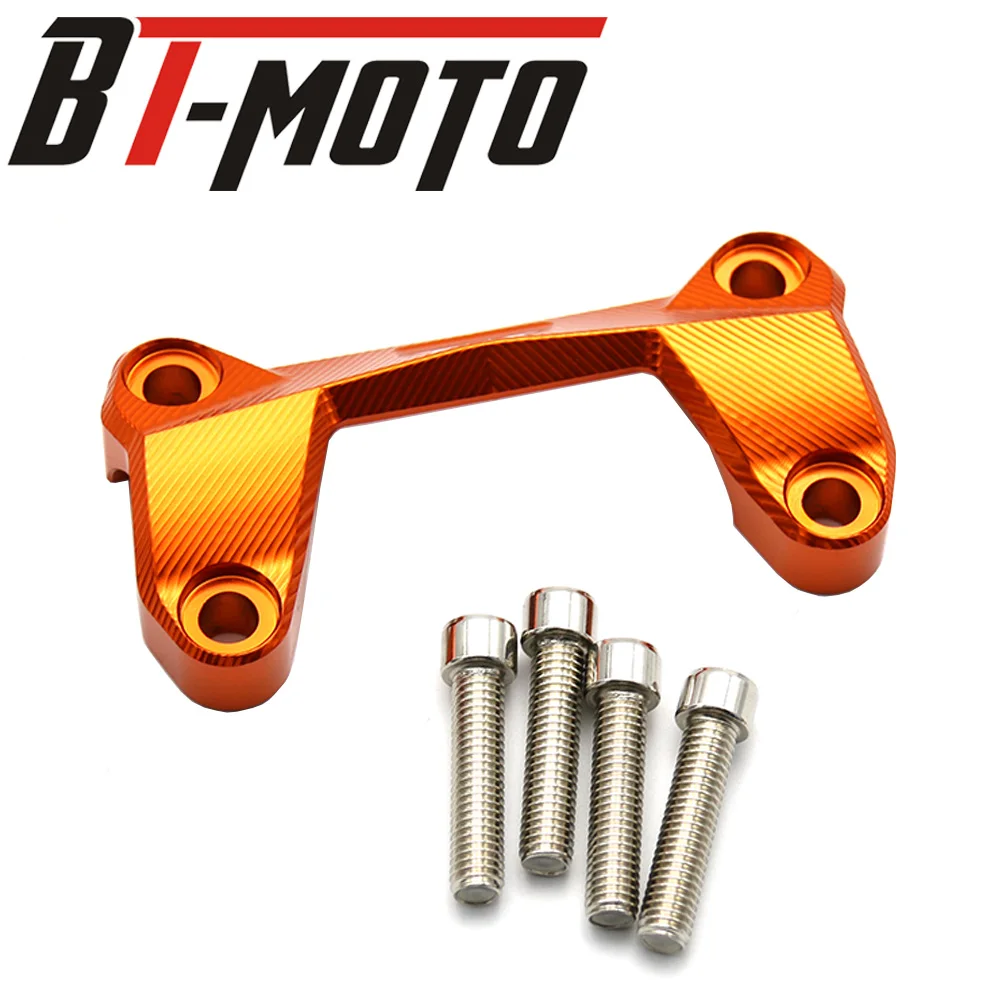 orange Orange DUKE 390 Мотоцикл с ЧПУ алюминиевый руль стояки Верхняя Крышка зажим подходит для KTM DUKE 390 200 125 - Цвет: orange
