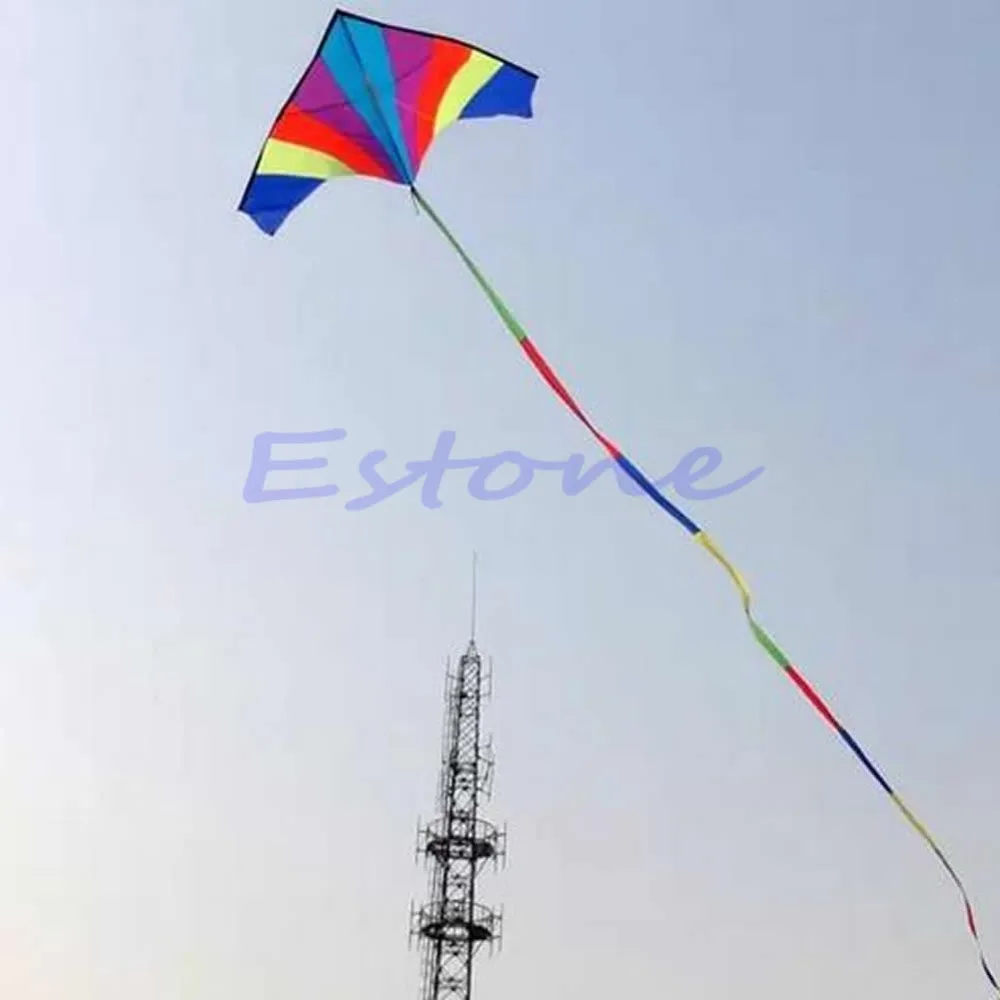 Нейлоновый супер Радужный воздушный змей 10 м|rainbow kite|kite tailfun sport |