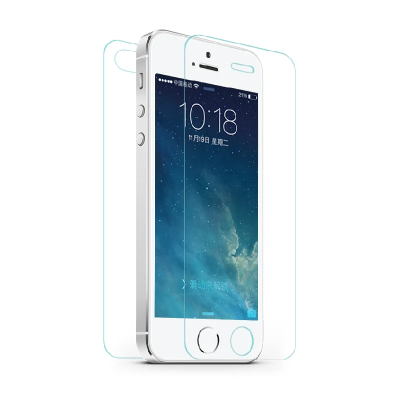 Ультратонкая Премиум задняя крышка тонкий закаленный защитный из стеклянной