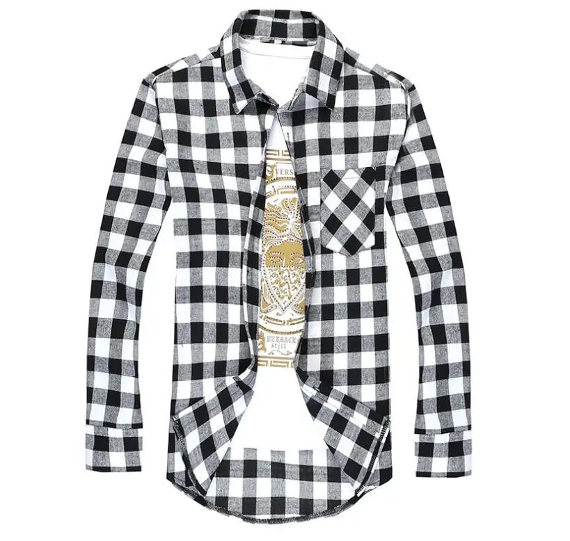 Лидер продаж 2021 Мужская Фланелевая рубашка в клетку 100% из хлопка Сезон весна