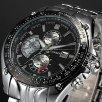 top luxury brand curren 8083 men watches quartz fashion casual male sports watch date clock full steel military wristwatches