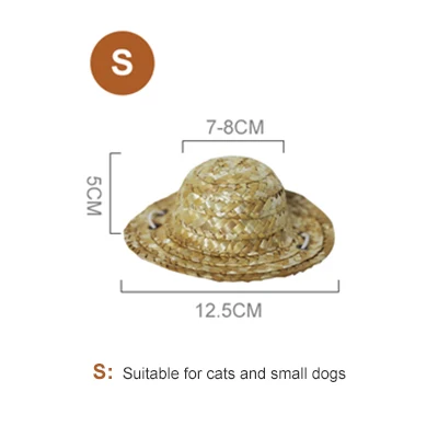 Beach Straw Hat-S Летняя одежда для собак, Гавайский стиль, Пляжная рубашка, Цветочный жилет, одежда для домашних животных, для маленьких и средних собак, чихуахуа, французского бульдога, кота, костюм - Цвет: Beach Straw Hat-S