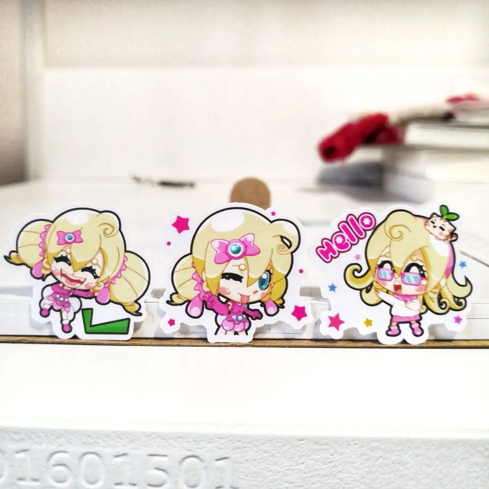 20/40pcs Cute Blonde Little Beauty Cartoon Sticker Laptop Suitcase Bicycle Guitar Skateboard Children's Toys Randomly Not Repeat |