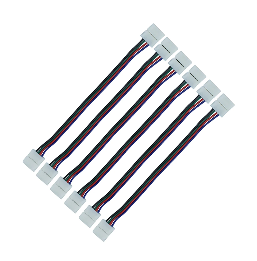 5 шт. 10 мм 4 контактный разъем для светодиодной ленты 5050 RGB|4 pin pcb connector|pcb wire connector4