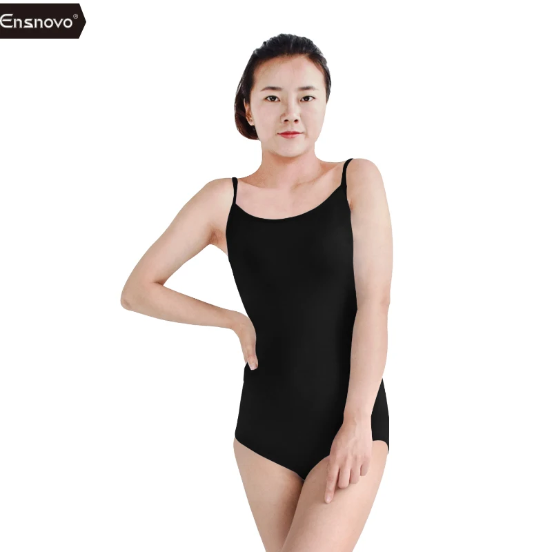 Женский купальник без рукавов Ensnovo трико стрейчевая Одежда для танцев девочек