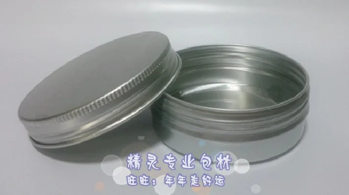 60g Aluminum Cosmetic Jar Container Screw Thread , 100pcs 60ml Makeup Container Factory Wholesale
