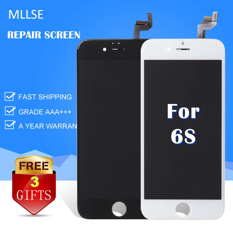 ЖК дисплей для iPhone 6G 6S черный/белый сенсорный дигитайзер в сборе замена без битых