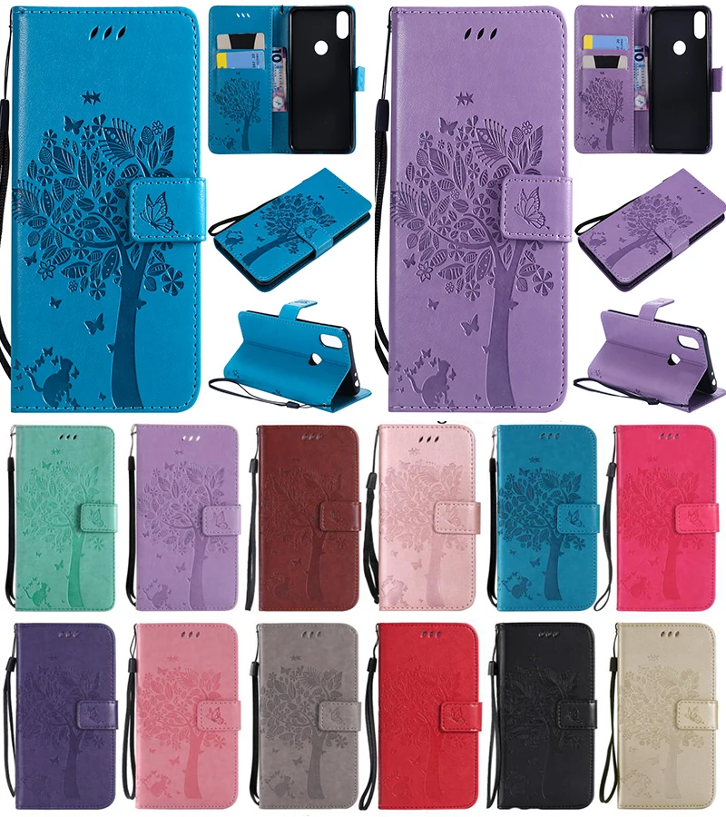 3D чехол с рисунком дерева и кота для Motorola One Fundas Capa кожаный Moto P30 Play кошелек