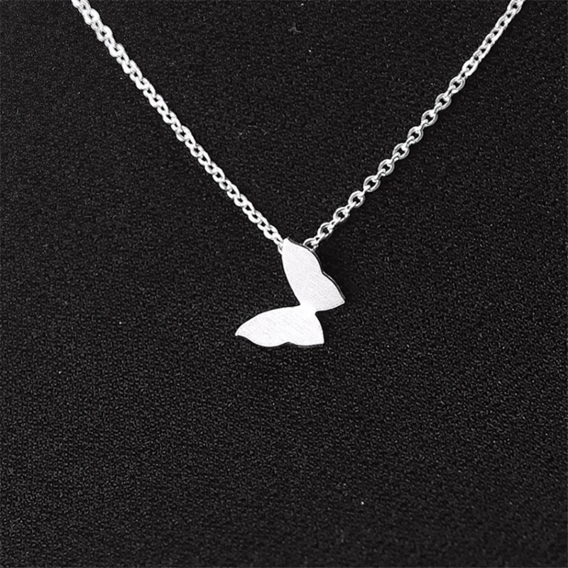 10pcs/lot Gold Color Butterfly Necklace For Women Ketting Choker Chain Stainless Steel Pendant Christmas Gift | Украшения и