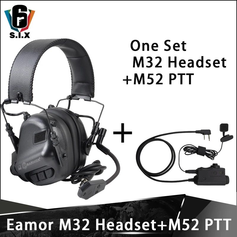 Earmor тактическая M32 гарнитура шумоподавляющие наушники и тактические PTT M52 с