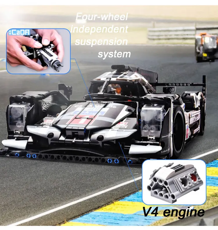 CADA Mobile Technic, 1586 шт, супер спортивная машина, скоростные чемпионы, город, MOC Creator, строительные блоки, кирпичи, DIY игрушки для детей, подарки